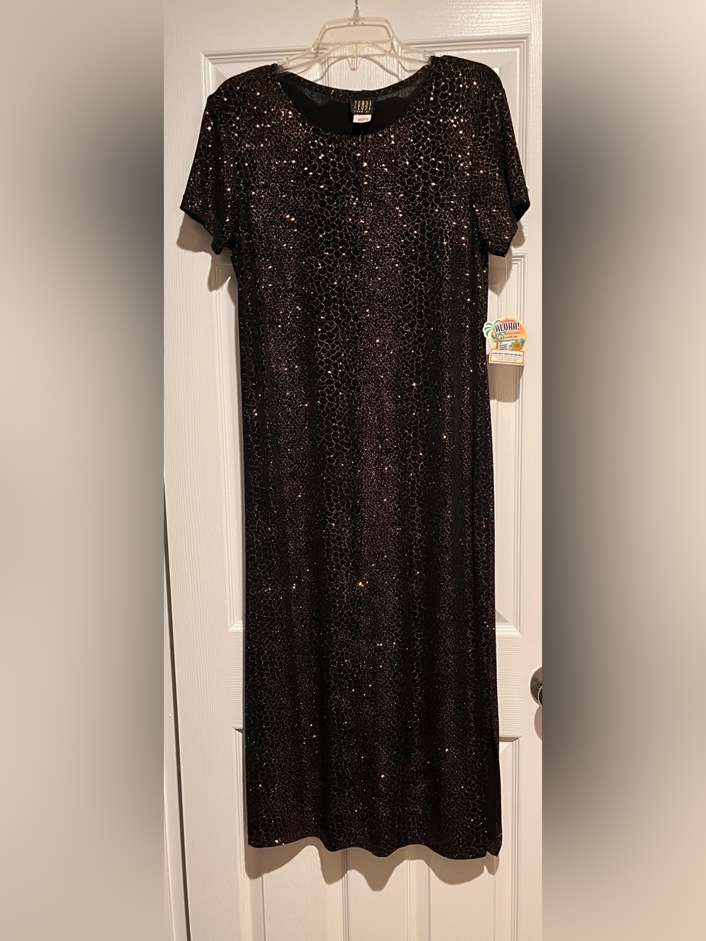 Black Sparkle Sequin Maxi Dress